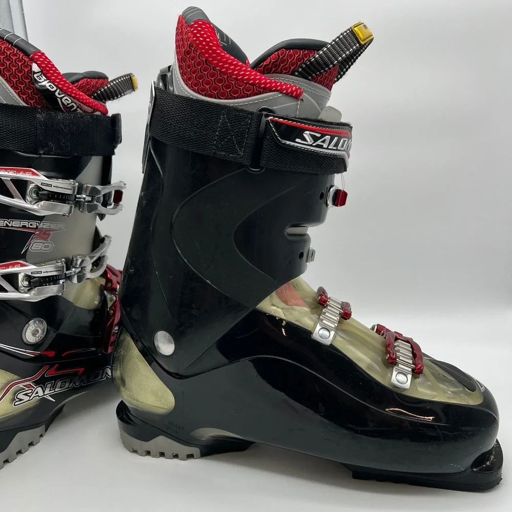 Salomon Mission RS 7 Ski Boots Mens 28 Black Red Energizer 75 Biovent Downhill
